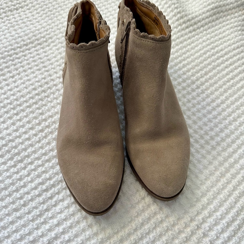 Jack rogers Taupe Suede Ankle Boots - water resistant